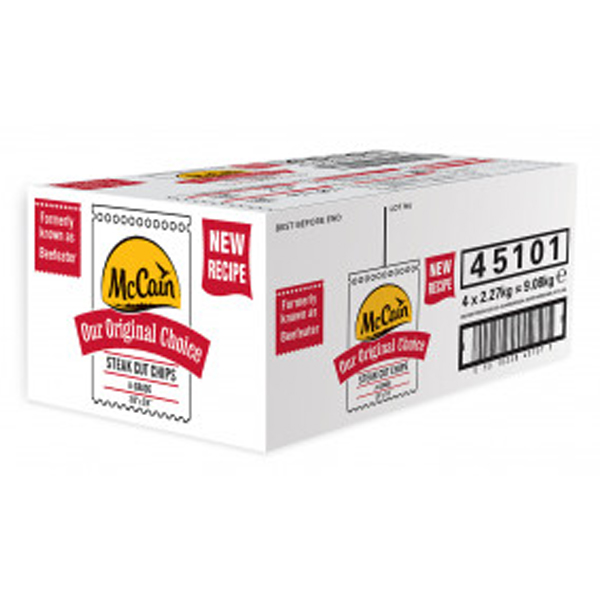 MCCAIN ORIGINAL CHOICE STEAK CHIPS 4x2.27kg ( BEEFEATER ) NO: 45101