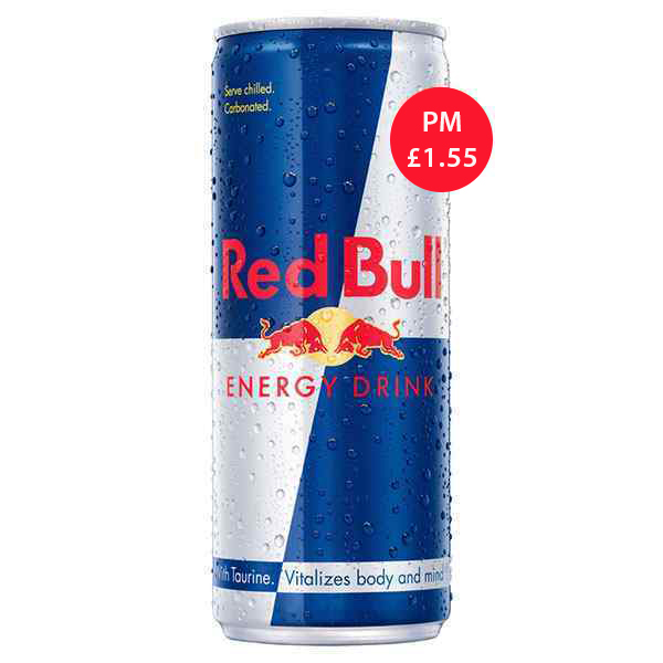 ?1.55 PRICE MARK RED BULL CANS 24x250ml