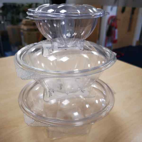 CLEAR SALAD CONTAINERS NL375 - 375cc - 1x600 RS-361