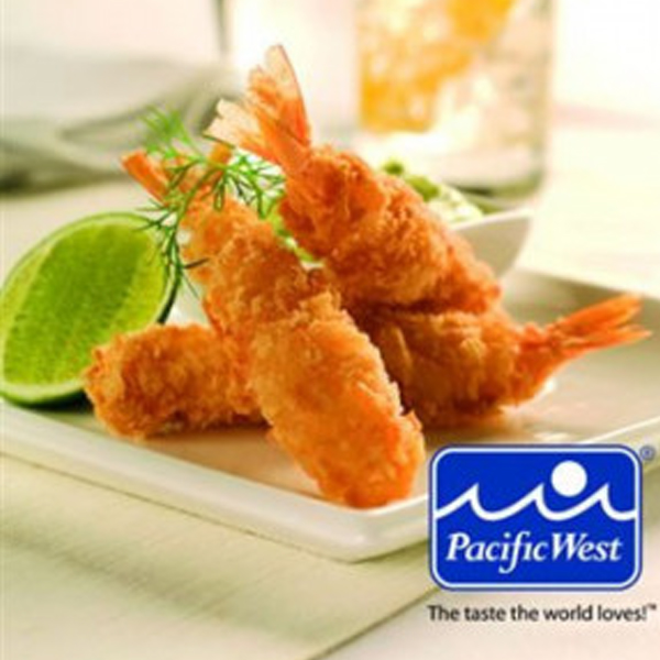 PACIFIC WEST FROZEN RAW PANKO COATED PRAWNS 1x500gm