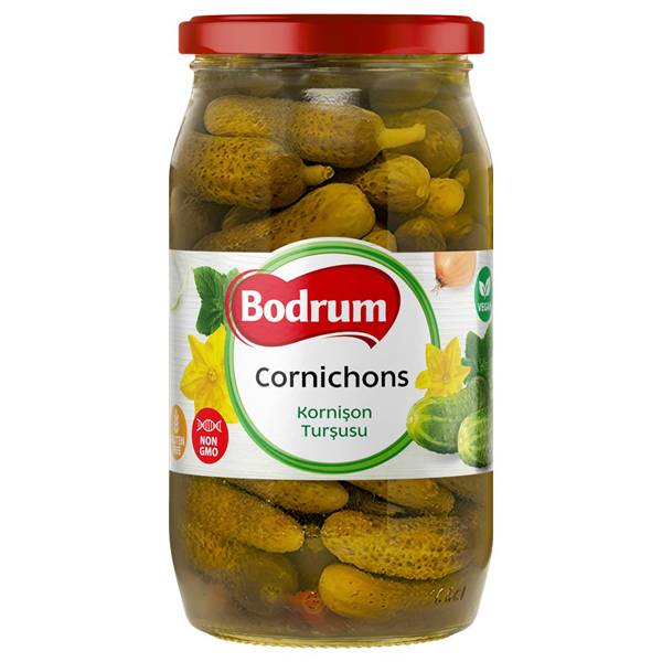 BODRUM CORNICHONS PICKLED GHERKINS 950gm