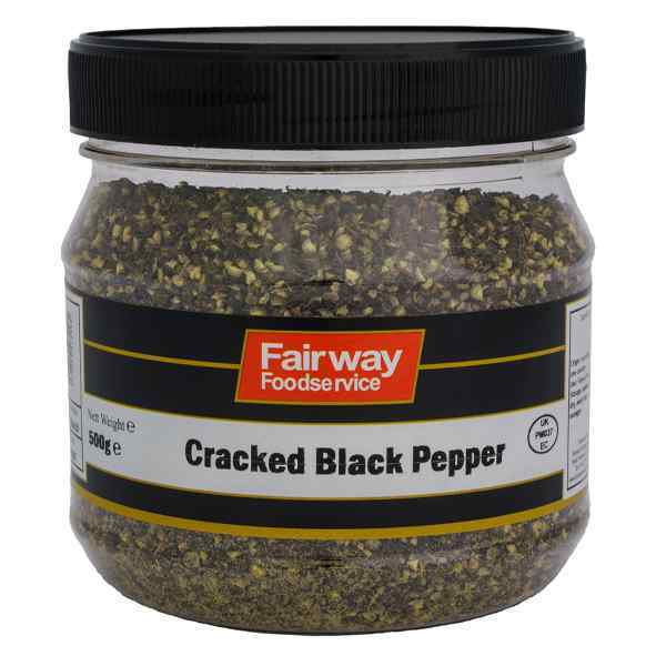 FAIRWAY CRACKED BLACK PEPPER 8# 1x500gm JAR