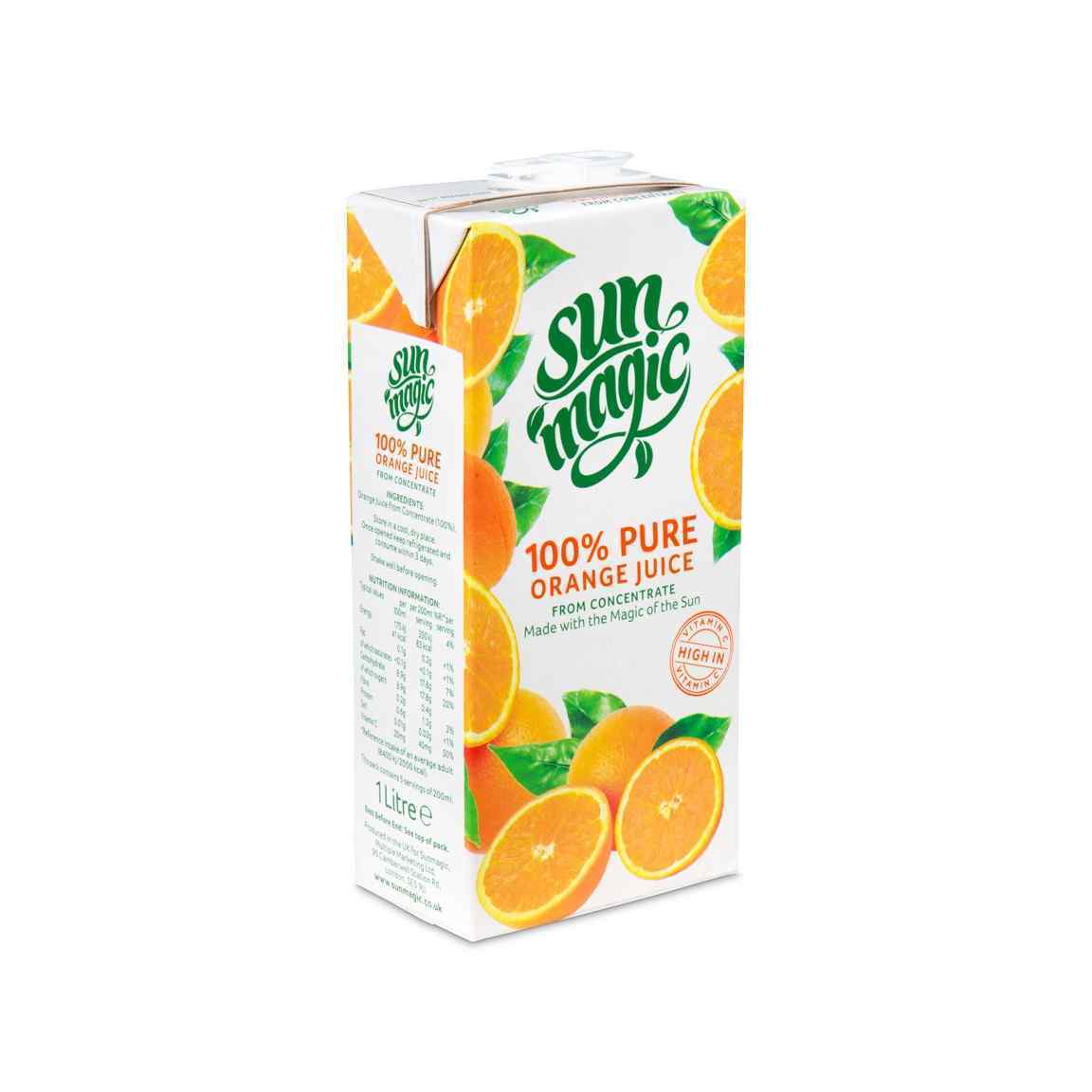 12x1lt SUNMAGIC 100 % ORANGE JUICE