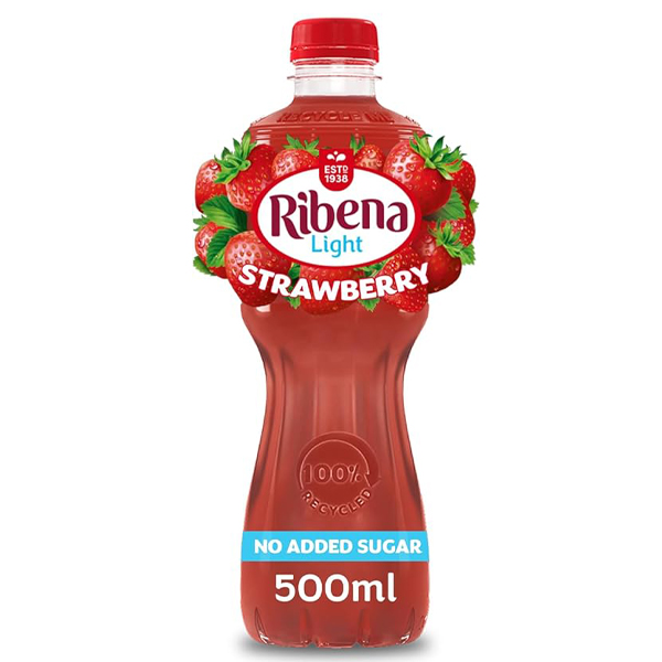 RIBENA STRAWBERRY BOTTLES 12x500ml