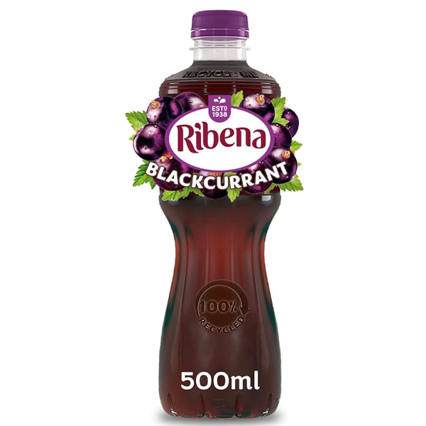 RIBENA  BLACKCURRANT BOTTLES 12x500ml