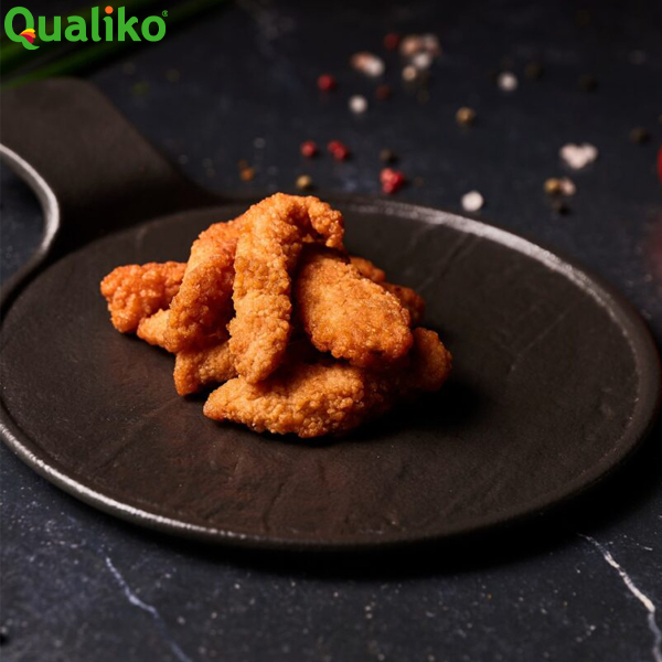 QUALIKO HALAL ZING CHICKEN CRISPY STRIPS 1kg CRISPERS CHICKEN FILLETS (25gm) %69 MEAT