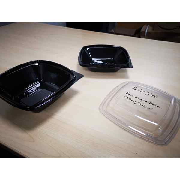 CLEAR LIDS FOR BLACK SALAD CONTAINERS 1x400 SQL-376 FITS GEA195 & GEA200