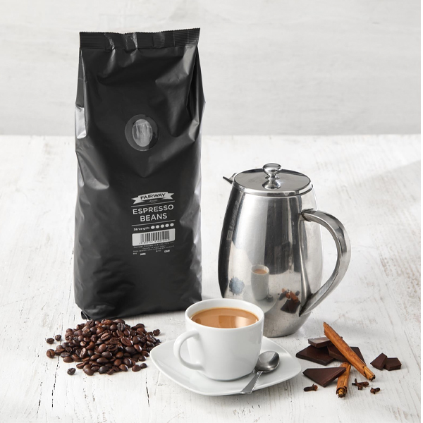 1kg BAG FAIRWAY ASSURED ESPRESSO COFFEE BEANS