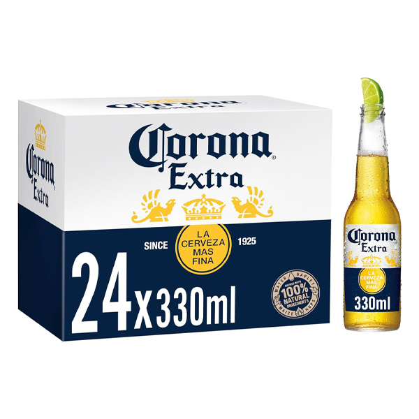 CORONA EXTRA NRB GLASS BOTTLES BEER 24x330ml