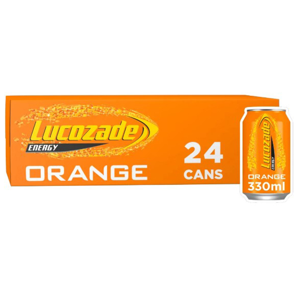 CANS LUCOZADE ENERGY ORANGE 24x330ml