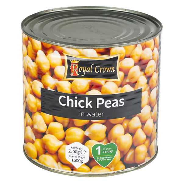 CATERERS PRIDE CHICKPEAS IN WATER 6x2.5kg ROYAL CROWN