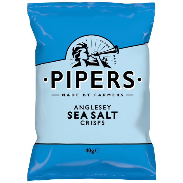 PIPERS ANGLESEY SEA SALT CRISPS 24x40gm
