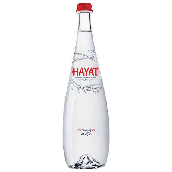 750ml x6 HAYAT STILL WATER GLASS BOTTLES