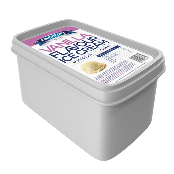 FAIRWAY BRAND SOFT VANILLA ICE CREAM  6x4lt