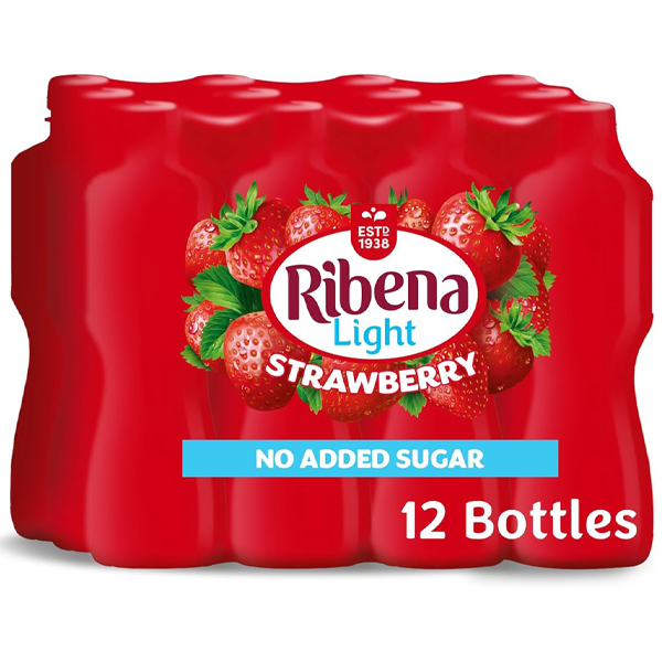 RIBENA STRAWBERRY BOTTLES 12x500ml