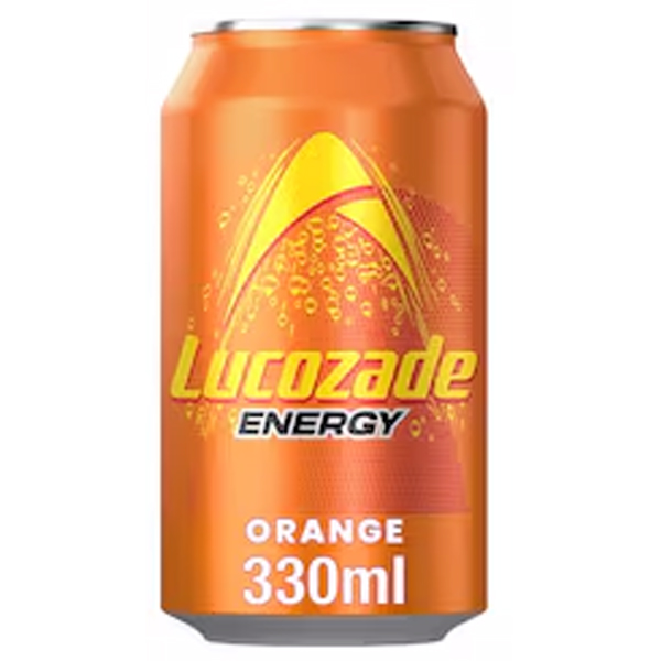 CANS LUCOZADE ENERGY ORANGE 24x330ml