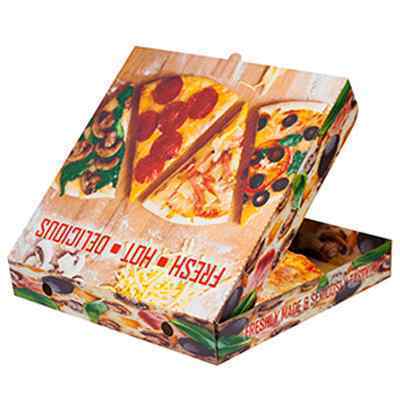 13" FRESH HOT SLICES  PIZZA BOX  1x100 HAPPY PIZZA