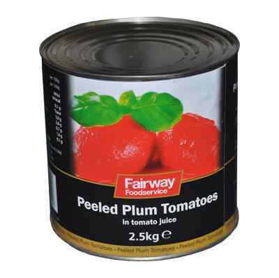 FAIRWAY PEELED PLUM TOMATOES 6x2.55kg