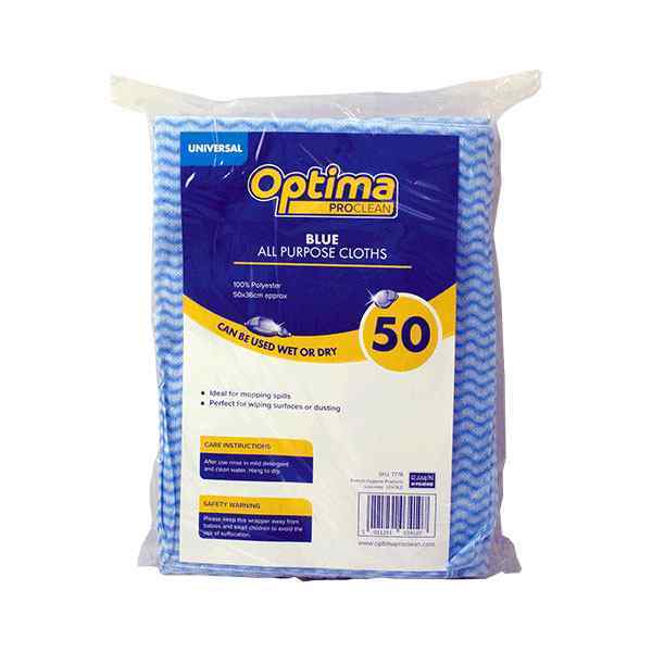 OPTIMA BLUE ALL PURPOSE CLOTHS 50's