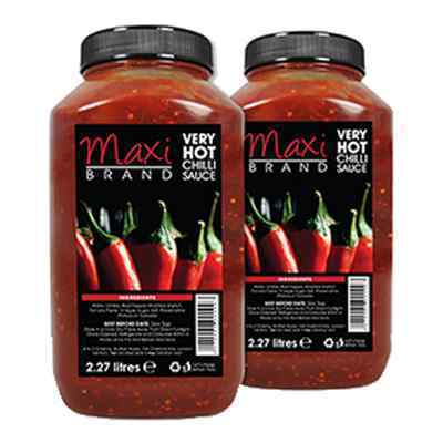 MAXI BRAND VERY HOT CHILLI SAUCE 2x2.27lt