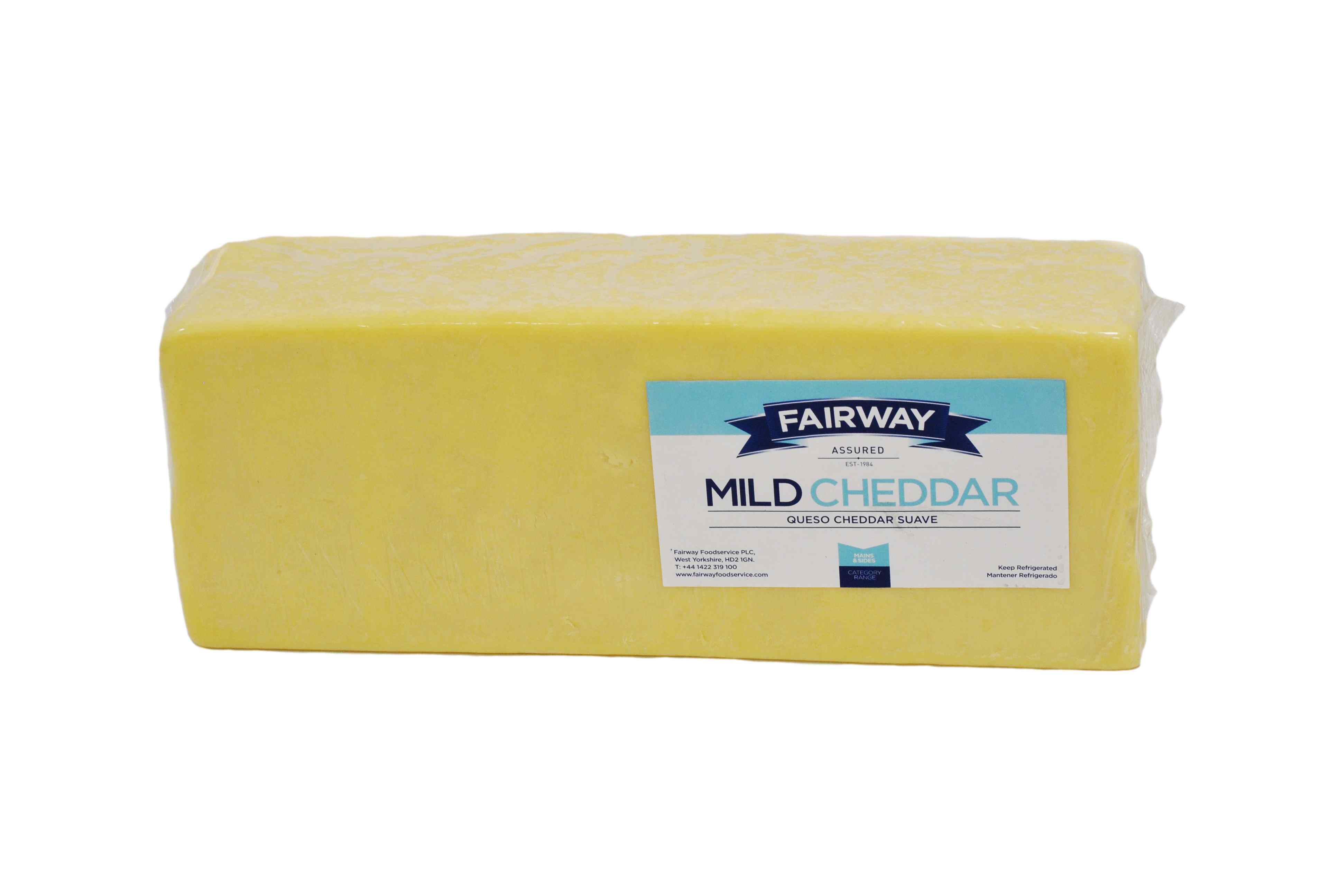 5kg FAIRWAY BLOCK MILD WHITE CHEDDAR CHEESE (NOM)