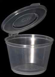 30cc Pet Hinged Lid Sauce Cup