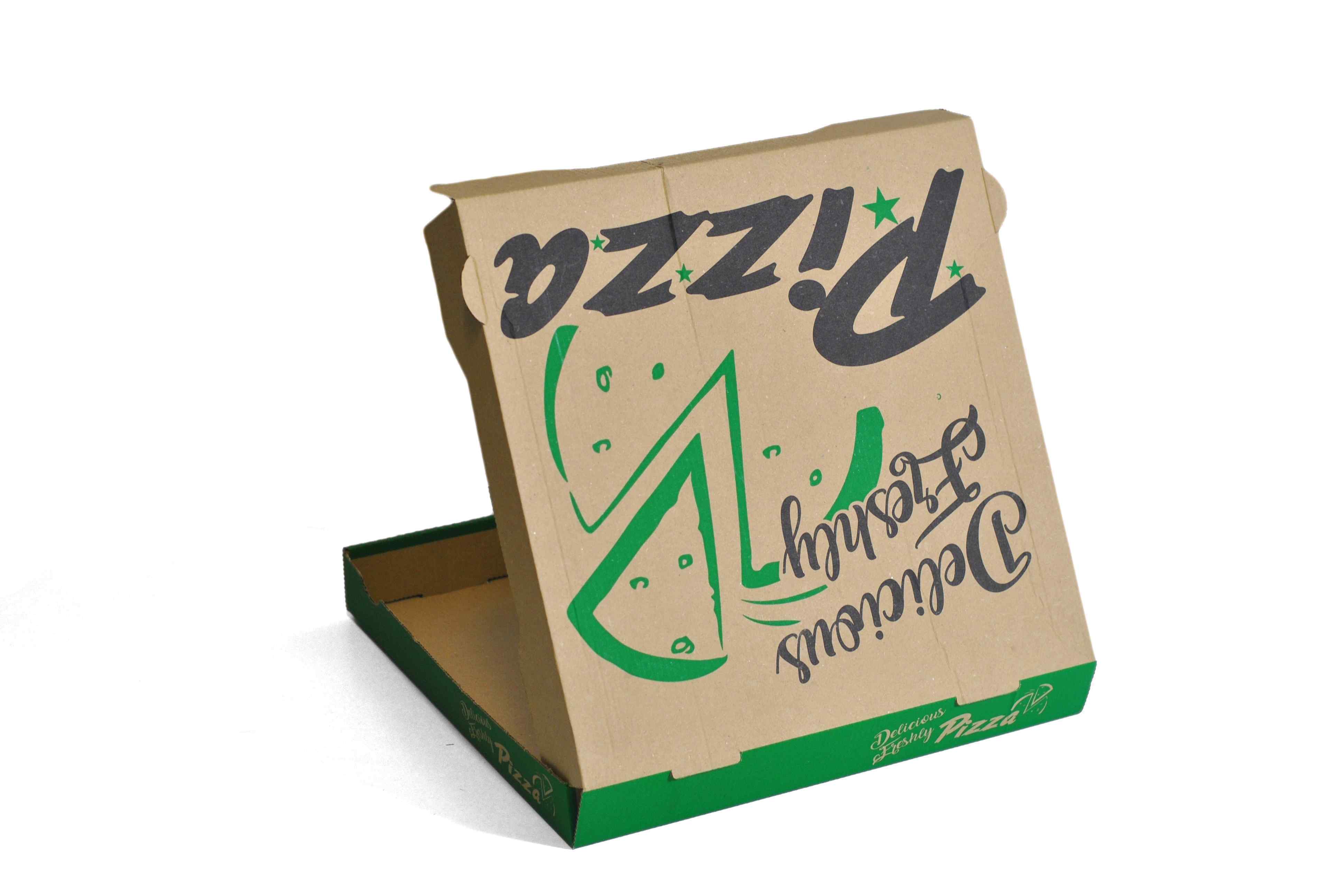 12" DELICIOUS BROWN PIZZA BOX E-FL  1x100