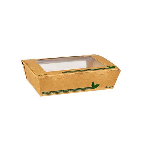 500ML COMPOSTABLE TUCK TOP SALAD BOXES 4X50 PTODUCT CODE: 61000