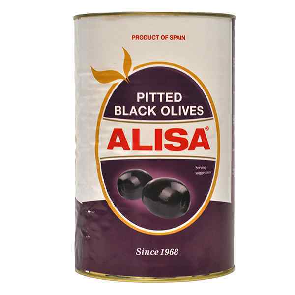 ELISA WHOLE PITTED BLACK OLIVES  1x4.2kg NET: 2kg