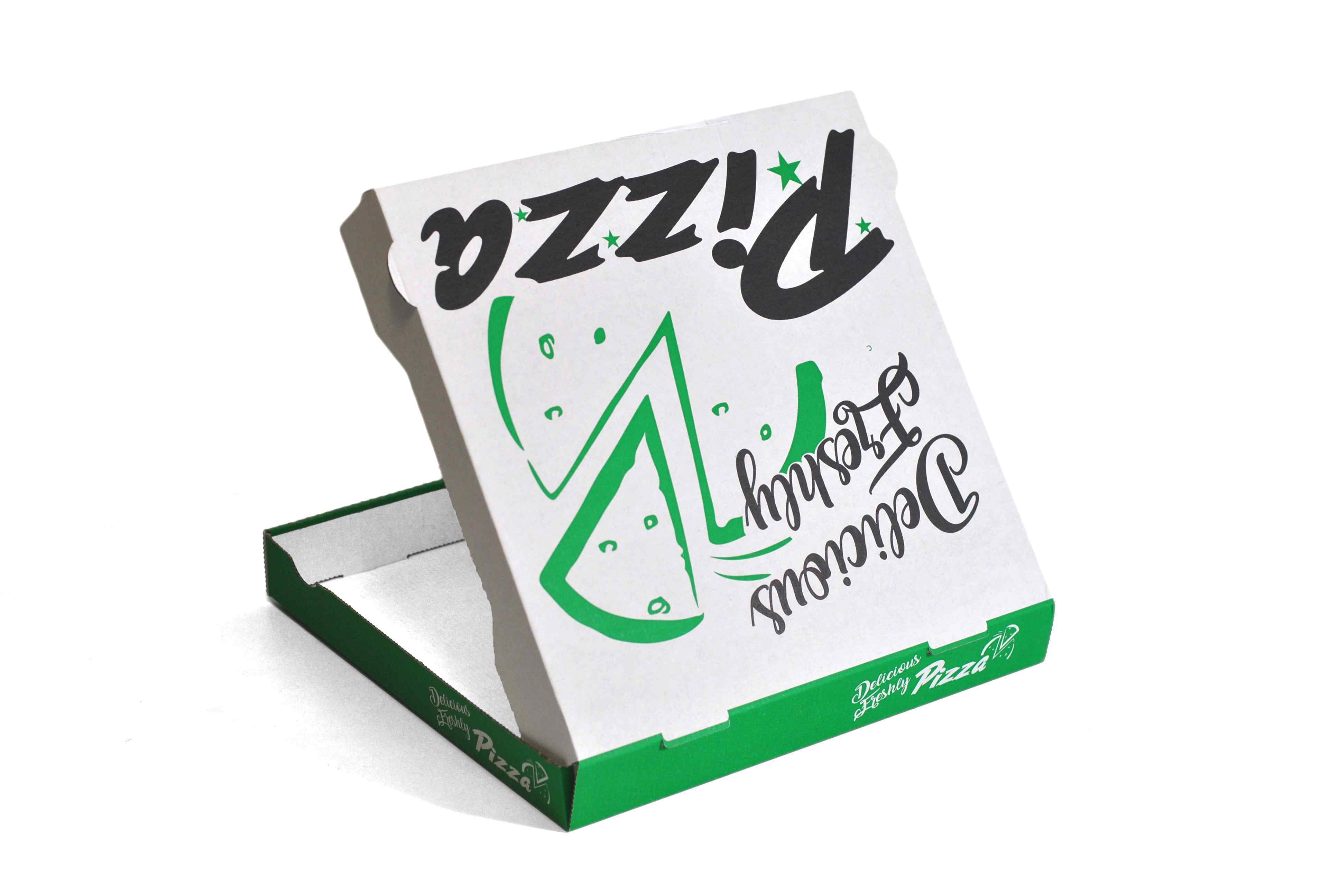 7" DELICIOUS WHITE PIZZA BOX E-FL  1x100