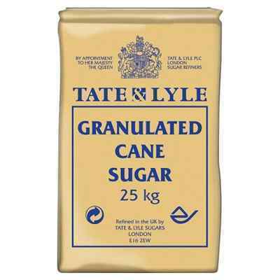 TATE & LYLE GRAN. PAPER SACK SUGAR 25Kg