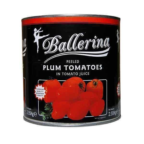 BALLERINA PEELED PLUM TOMATOES  6x2.55kg